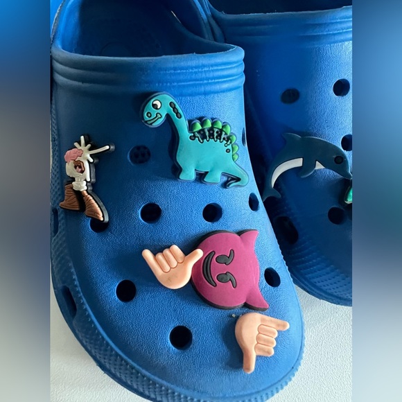 Crocs Crocband Youth Girls Sz 1 Shoes Blue Slip On Slides Comfort Sandal - Picture 3 of 11